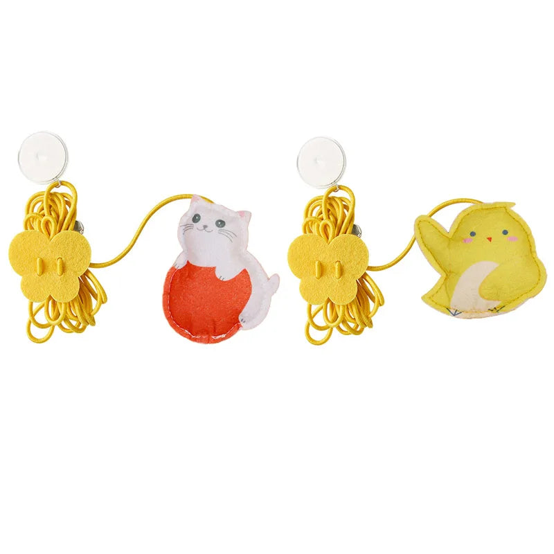 Pet Cat Toys Elasticity Retractable Hanging Door Type Interactive Toy For Kitten Mouse  Catnip Scratch Rope Toy Pet Supplies