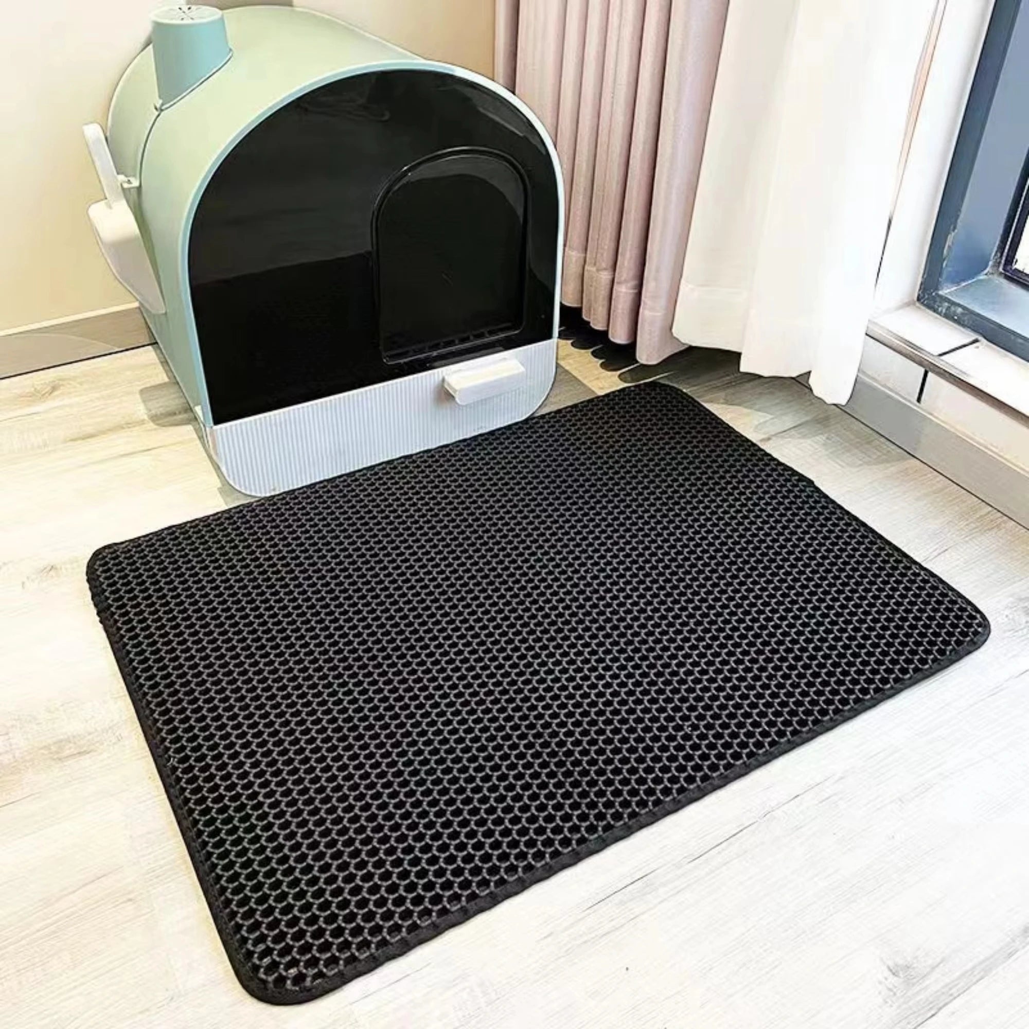 Pet Cat Litter Mat Waterproof Clean Pad for Cat Litter Box Durable and Easy to Clean Double Layer Cat Litter Trapping