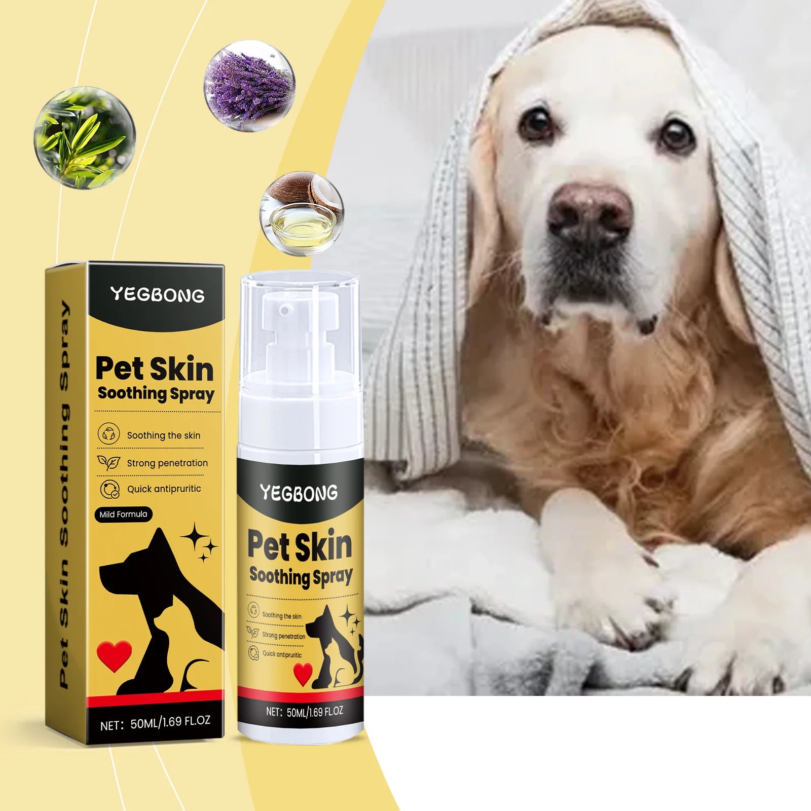 Pet Skin Care Spray Relieve Discomfort for Dogs Cat
