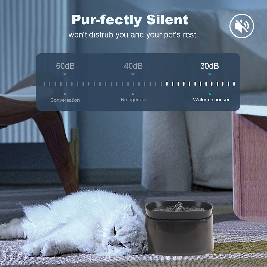 Low Decibel Pet Water Dispenser with Nozzle Cat Dog Automatic Water Dispenser Electric Recirculate Filtring Drinker Pet Supplies