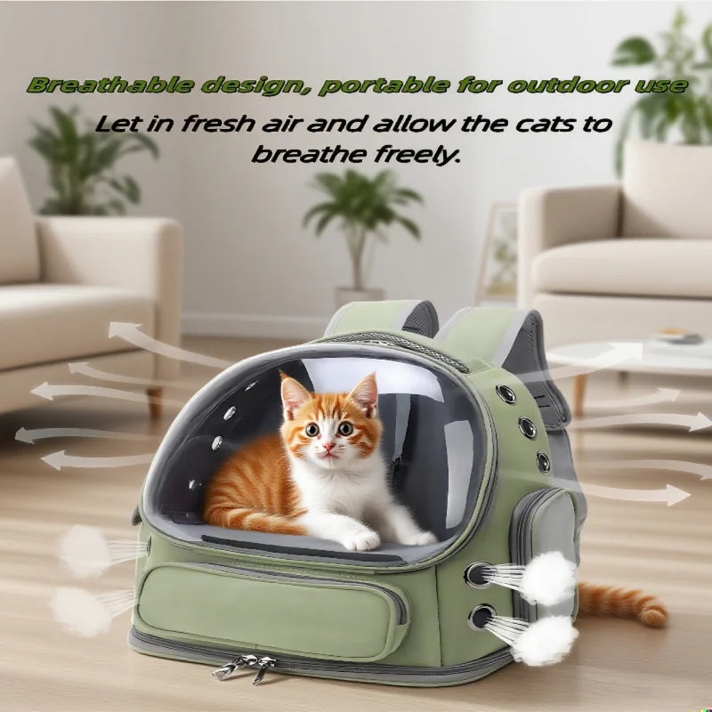2025 New Transparent Backpack Pet Carrier Outdoor Travel For Cats And Small Dogs Breathable Carrying Bag Premium Pet Supplies