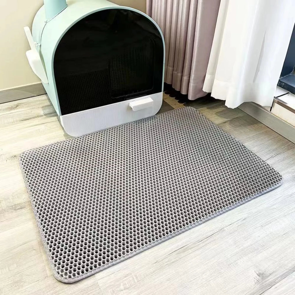 Pet Cat Litter Mat Waterproof Clean Pad for Cat Litter Box Durable and Easy to Clean Double Layer Cat Litter Trapping