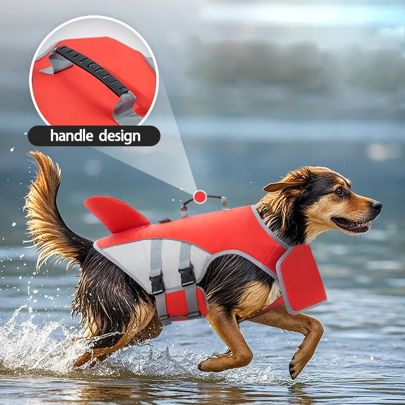 New Pet Swimming Life Jacket Shark Fin Shape