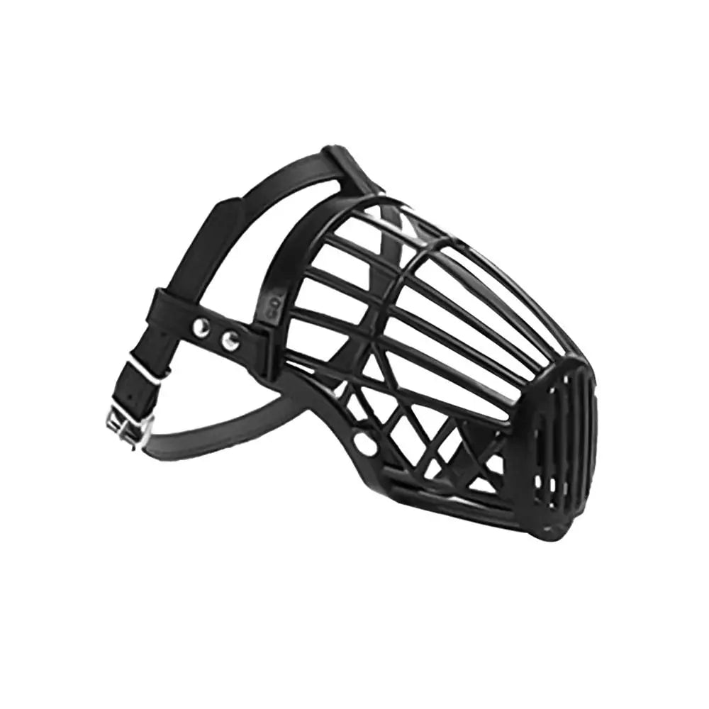 Soft Plastic and Leather Strong Dog Muzzle Basket Design Anti-biting Adjusting Straps Mask Dog Muzzle for Small Medium Large Dog