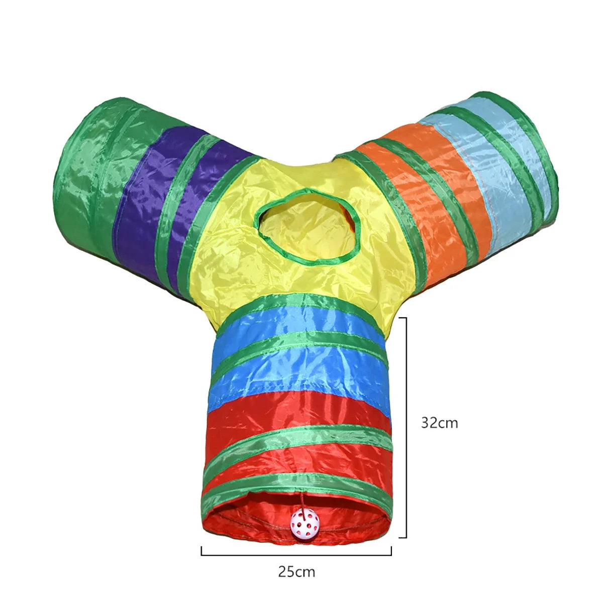 Beige Pet Cat Tunnel Toys Foldable Pet Cat Kitty Training Interactive Fun Toy For Cats Rabbit Animal Play Tunnel Tube