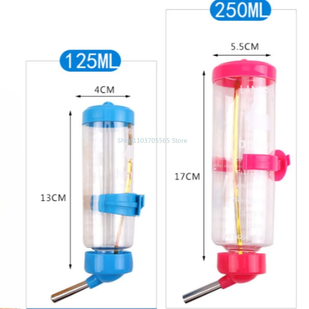 Hanging Hamster Drinker Water Bottle Dispenser Feeder Hanging Pet Dog Guinea Pig Squirrel Rabbit Drinking Head 80/125/250ml