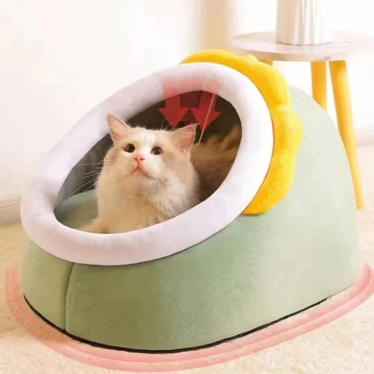 Warm Cat Nest House Cave Cat Bed Kennel Cats Four Seasons Universal Semi-Closed Cute and Comfortable Cat Nest Kittens Cave