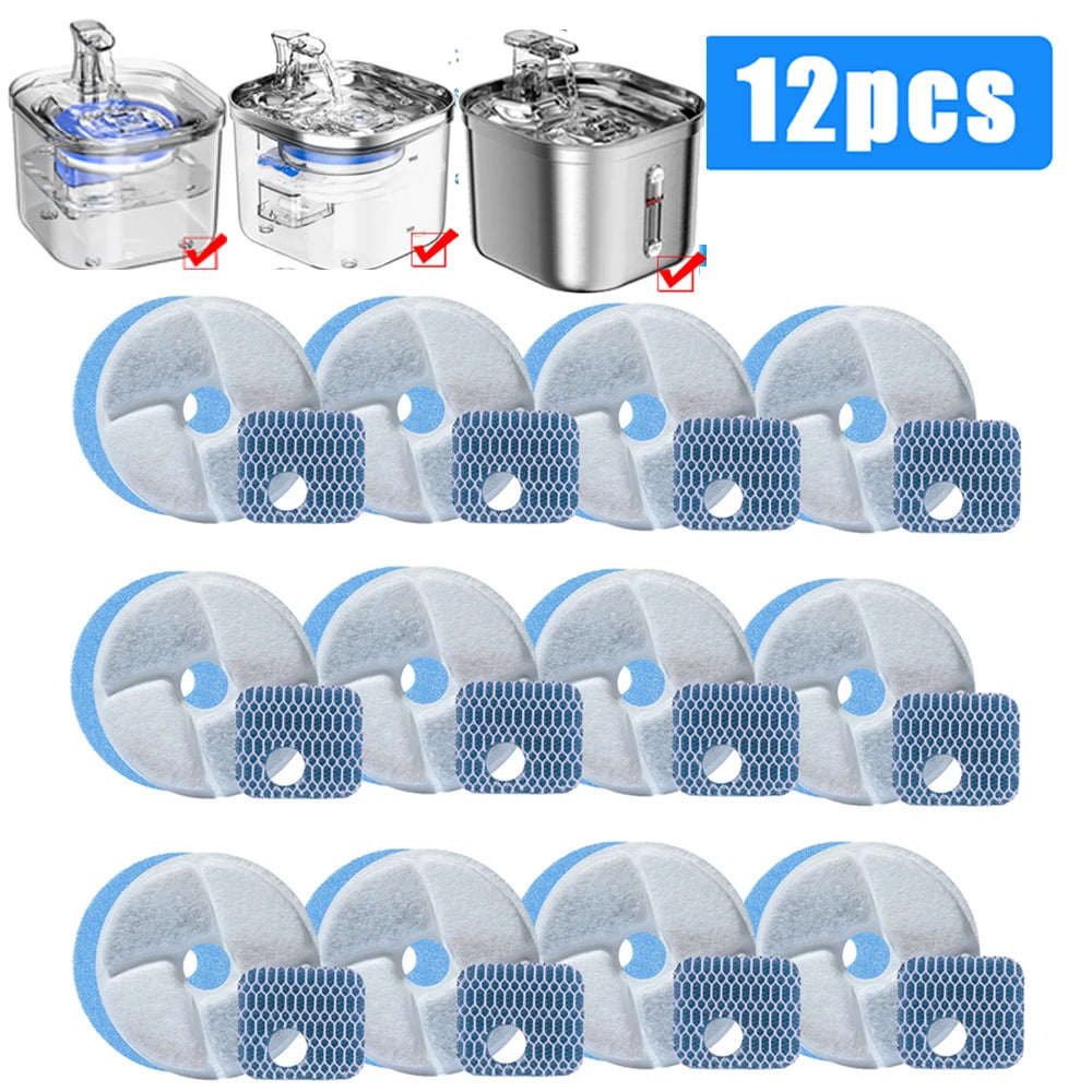 Replacement Activated Carbon Filter Cat Dog Drinking Fountain Replaced Filters for Pet Water Fountain Dispenser Accessories