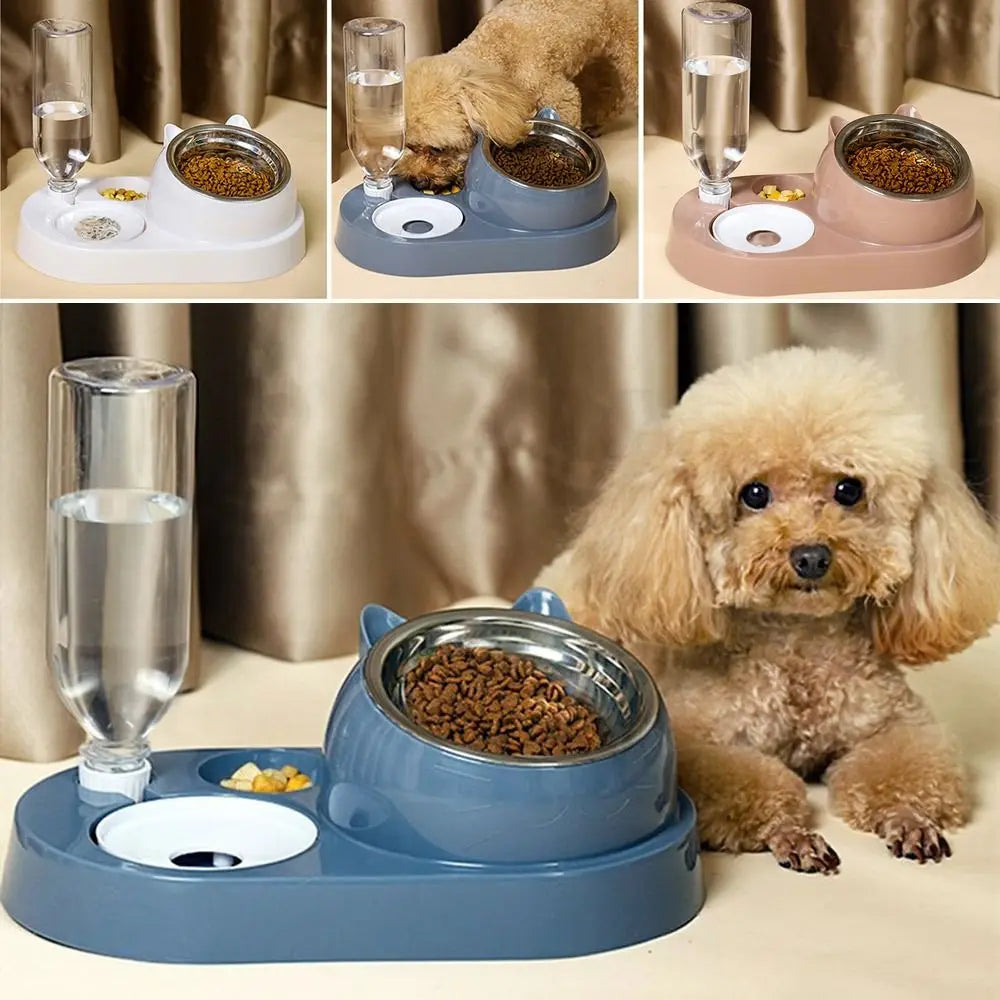 Food Container with Waterer Pet Waterer Feeder 2-in-1