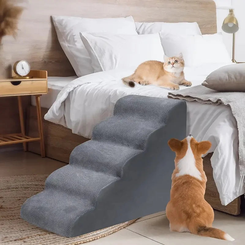 New Detachable And Washable Kennel Memory Foam Dog Sofa Stairs Pet 4-5 Steps Stairs For Small Dog Cat Ramp Ladder Pet Stairs