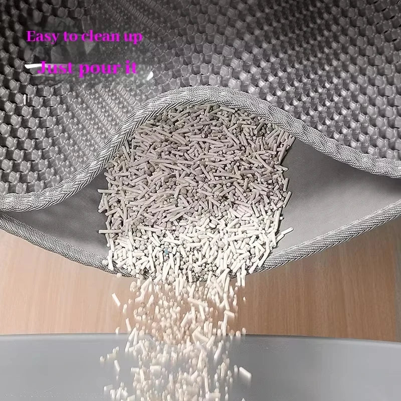 Pet Cat Litter Mat Waterproof Clean Pad for Cat Litter Box Durable and Easy to Clean Double Layer Cat Litter Trapping