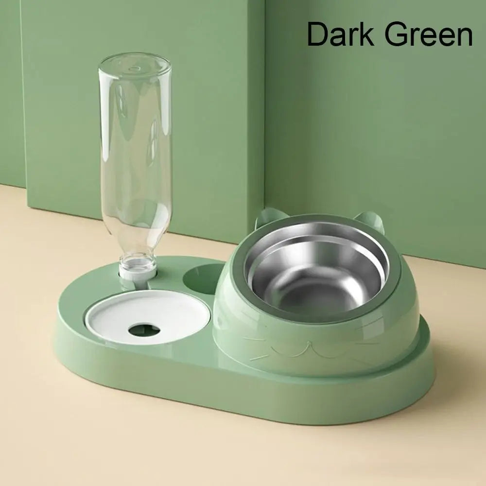 Food Container with Waterer Pet Waterer Feeder 2-in-1