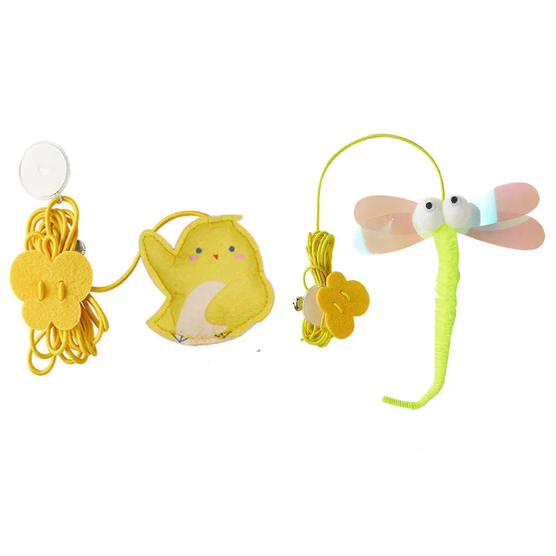 Pet Cat Toys Elasticity Retractable Hanging Door Type Interactive Toy For Kitten Mouse  Catnip Scratch Rope Toy Pet Supplies