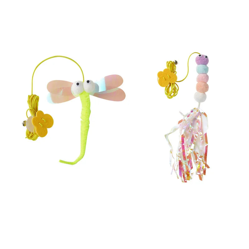 Pet Cat Toys Elasticity Retractable Hanging Door Type Interactive Toy For Kitten Mouse  Catnip Scratch Rope Toy Pet Supplies