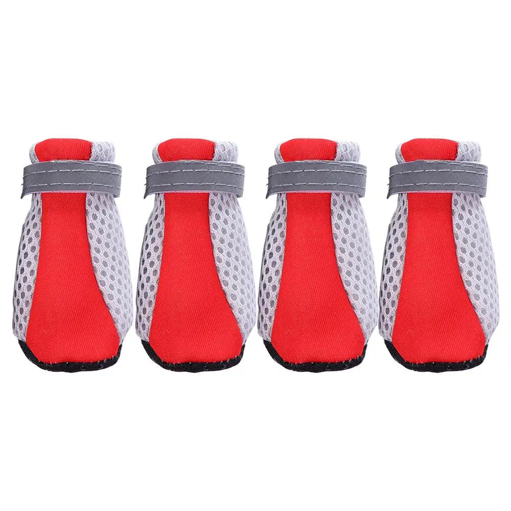 Safe Anti-slip with Reflective Stripe Hot Pavement Mesh for Poodle Yorkshire Pet Supplies Dog Shoes Pet Rain Boots Dog Boots