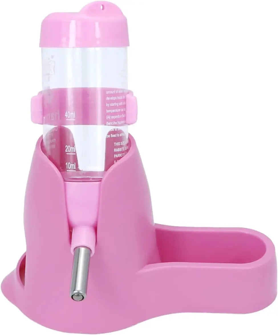 3 in 1 Hamster Hanging Water Bottle 80ml Pet Auto Dispenser with Base for Dwarf Hamster Mouse Rat Hedgehog
