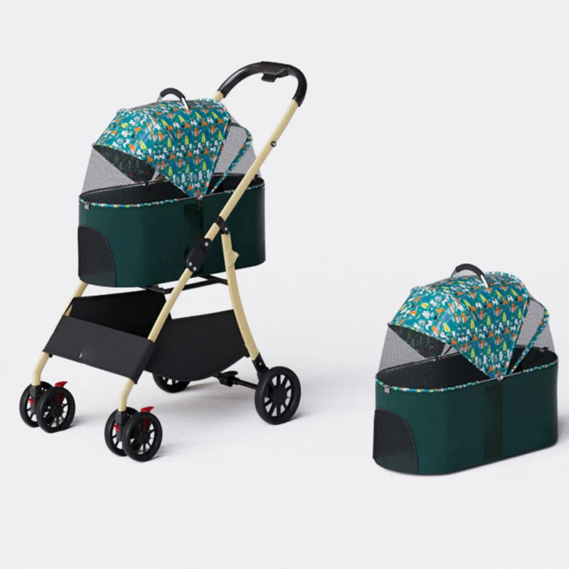 Pet Stroller Travel 4 Wheel Dog Strollers Small Dogs Pet Stroller for Dogs