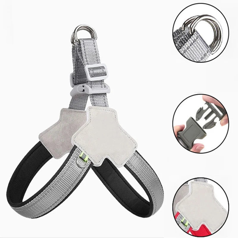 Saddle Style Dog Harness for Small Medium Dogs Adjustable Pet Seat Belts Reflective Puppy Chest Strap Outdoor Accessories