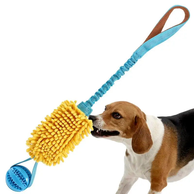 Interactive Pet Tug-of-war Elastic Pull Rope Ball Teething Toys Dog Teething Chew Toys Rope Wear-resistant