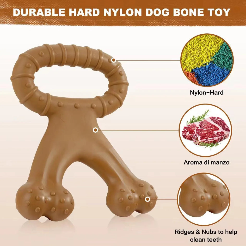 Long Lasting Beef Flavour Nylon Chew Toys Dog Molar Teeth Clean Stick Proof-Self-Entertaining Durable Interactive Boredom Relief