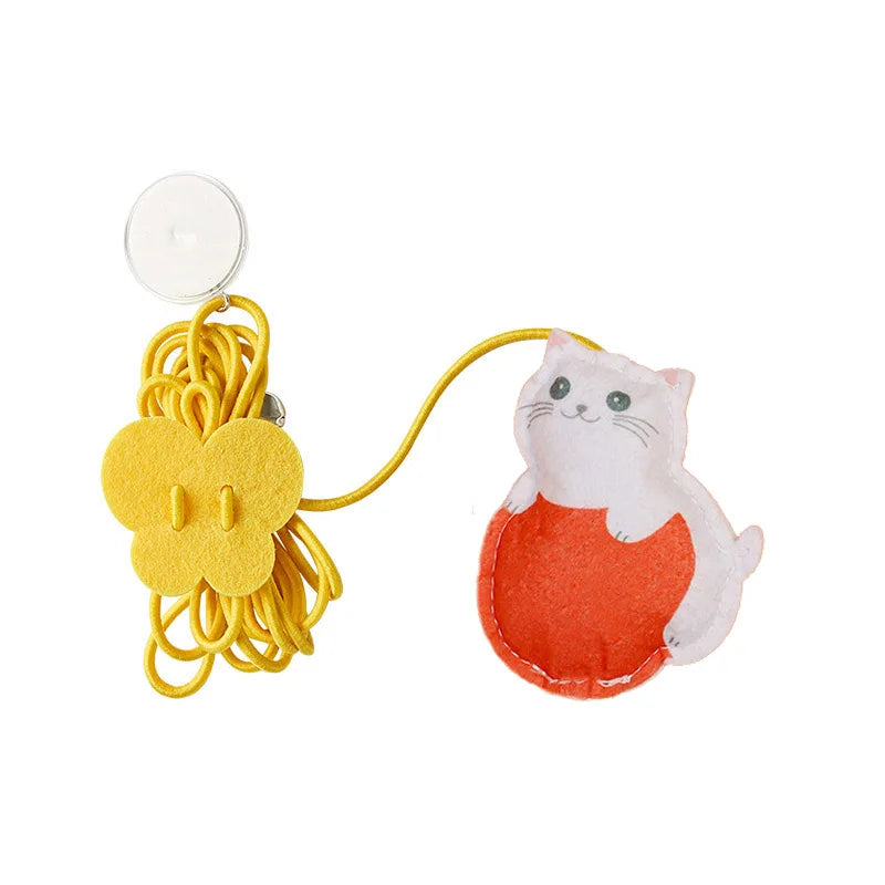 Pet Cat Toys Elasticity Retractable Hanging Door Type Interactive Toy For Kitten Mouse  Catnip Scratch Rope Toy Pet Supplies