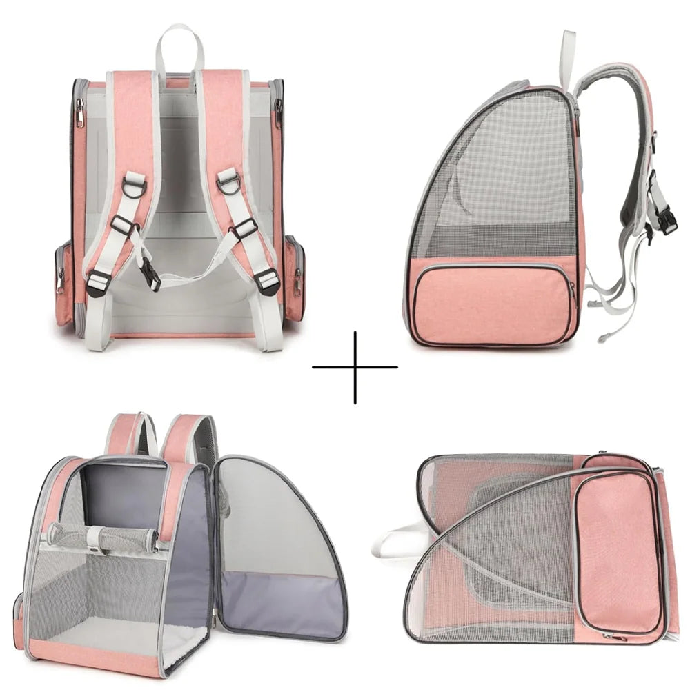 35*28*41cm Pet Cat Bag Breathable Canvas Portable Cat Backpack Outdoor Travel Transport Bag For Cats And Puppy Carrying Bags