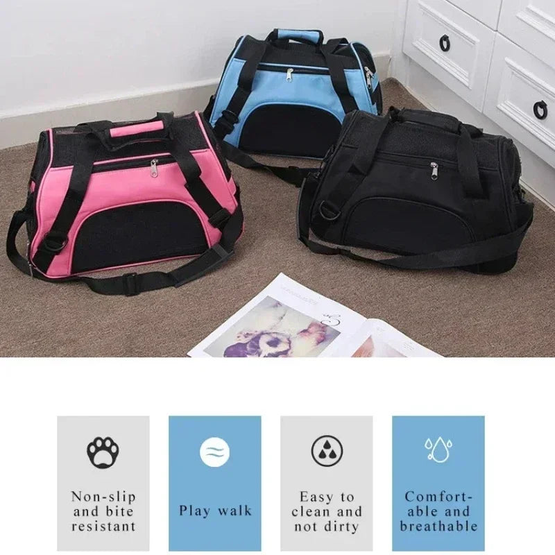 Breathable Out and About Portable Foldable Portable Dog Cat  Carrier Bag Pet Puppy Travel Bags Outdoor Tent Carrier Pets Handbag