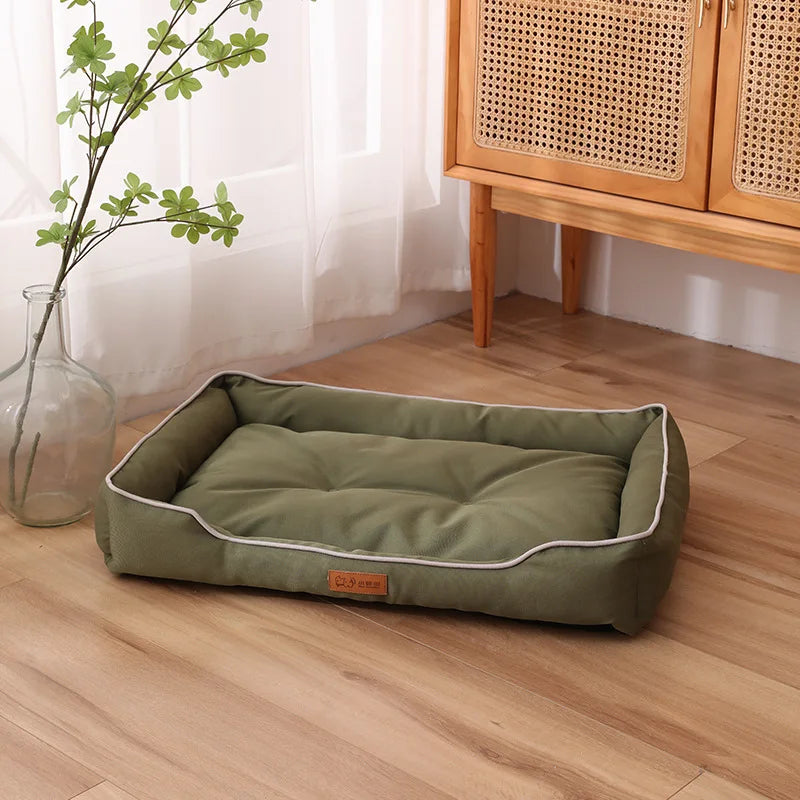 All-Season Square Dog Bed for Large Dog Mattress Bite-resistant Cat Bed Soft Thickened Dog Bed Waterproof Sofa Pet House