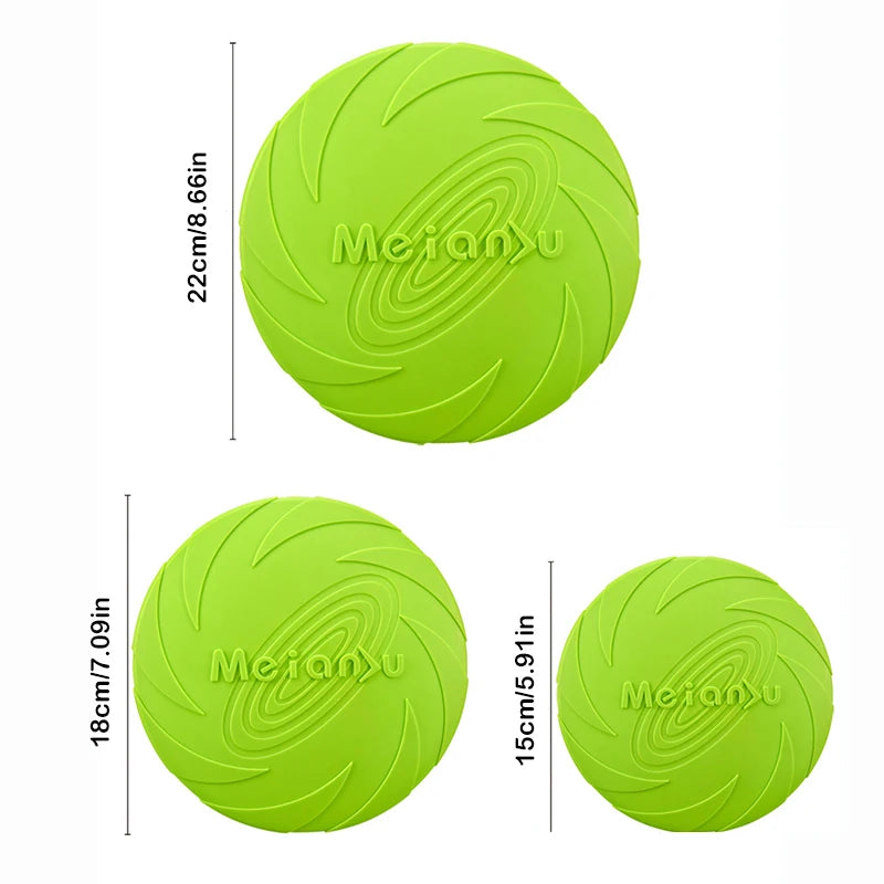 Dog Toys Silicone Flying Disc Fashion Multicolor Resistant Chew Toys Puppy Outdoor Game Trainning Interactive Supplies