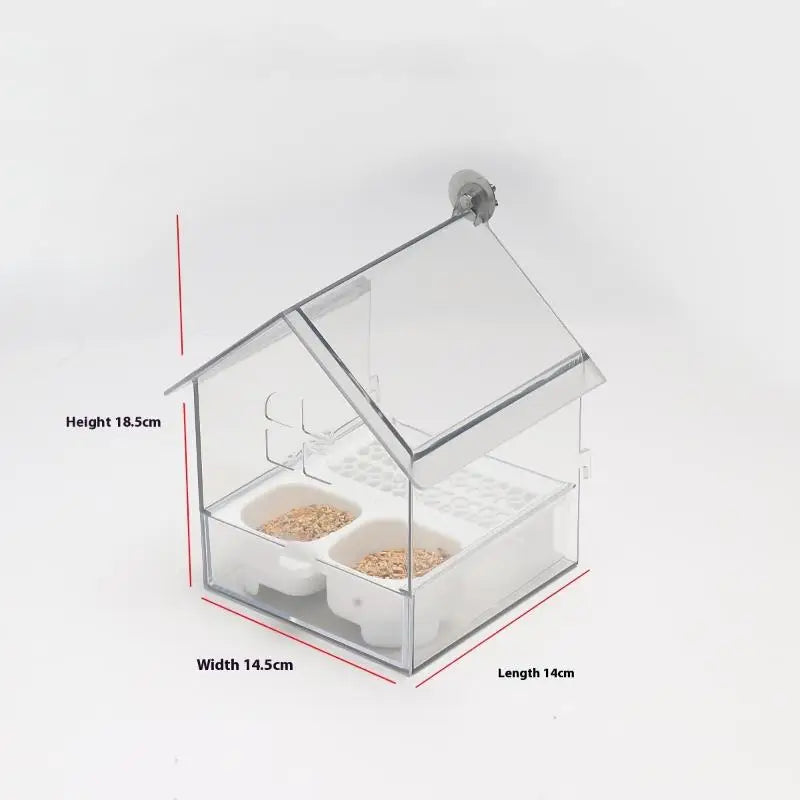 Hanging Parrot Feeder Prevent Scattering Bird Feeding Bowl Multifunction Bird Bath Parakeets Bathtub Bird Cage Accessories