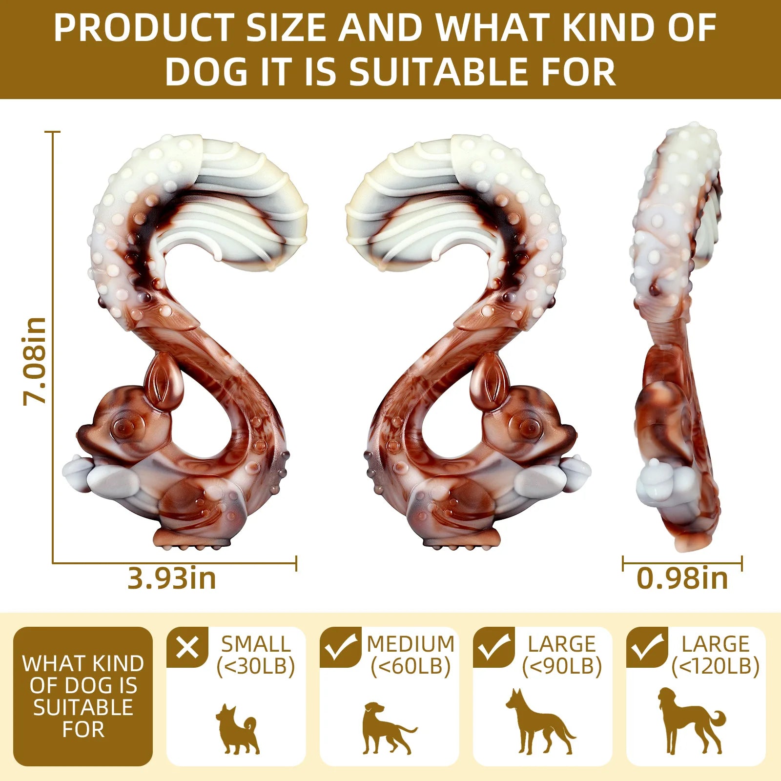 Long Lasting Beef Flavour Nylon Chew Toys Dog Molar Teeth Clean Stick Proof-Self-Entertaining Durable Interactive Boredom Relief