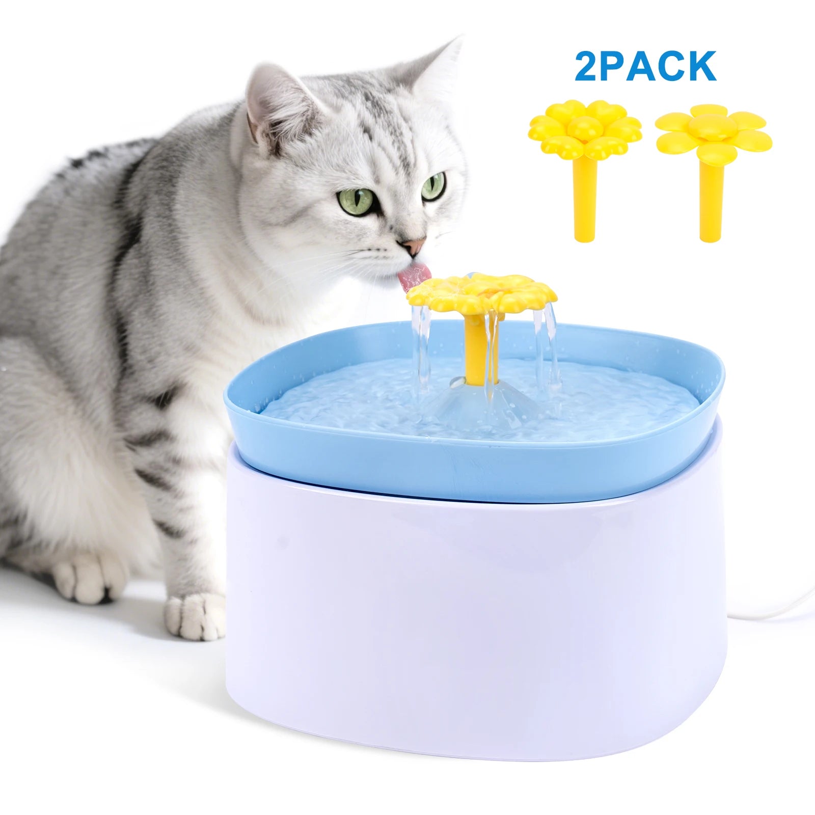 Low Decibel Pet Water Dispenser with Nozzle Cat Dog Automatic Water Dispenser Electric Recirculate Filtring Drinker Pet Supplies