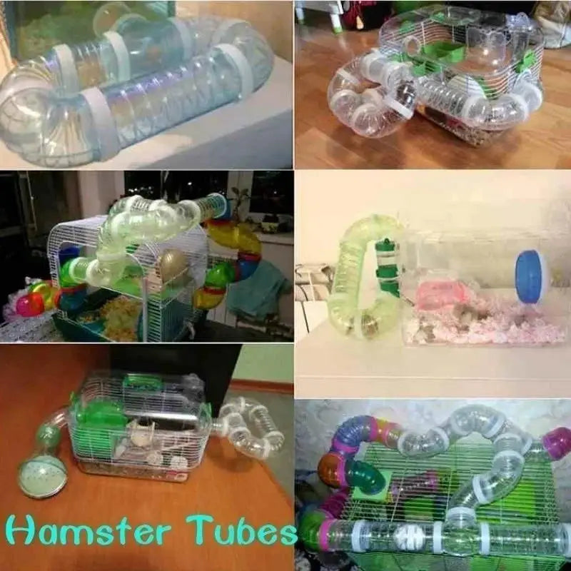 U-shaped Plastic Pipe Toy Hamster Cage Modified External Tunnel Landscaping Set Golden Bear DIY Hamster Sports Tunnel Animal Toy