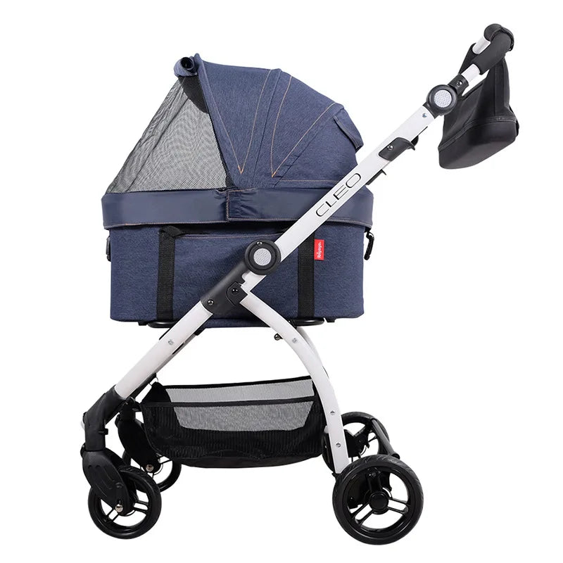 Pet Strollers Puppy Removable Folding Basket Small Dog Teddy Cat Supplies