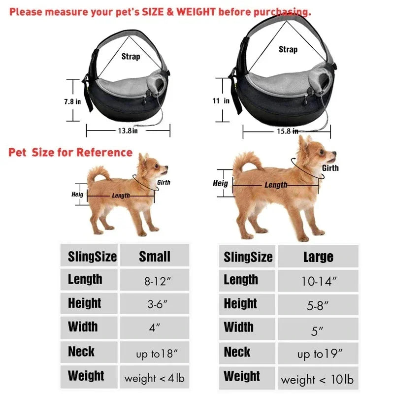 Pet Dog Portable Carrier Breathable Mesh Travel Safe Puppy Shoulder Bag with Adjustable Non-Slip Strap for Small Dogs Cats