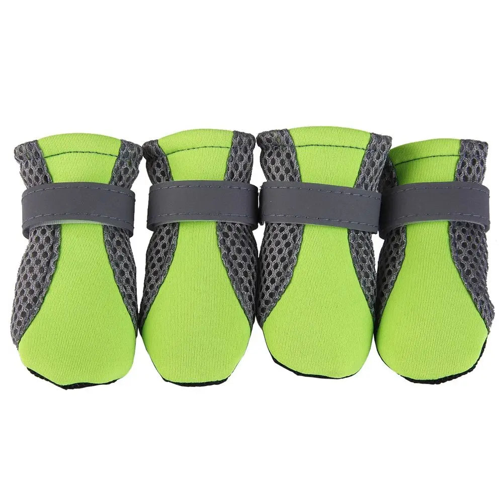 Safe Anti-slip with Reflective Stripe Hot Pavement Mesh for Poodle Yorkshire Pet Supplies Dog Shoes Pet Rain Boots Dog Boots