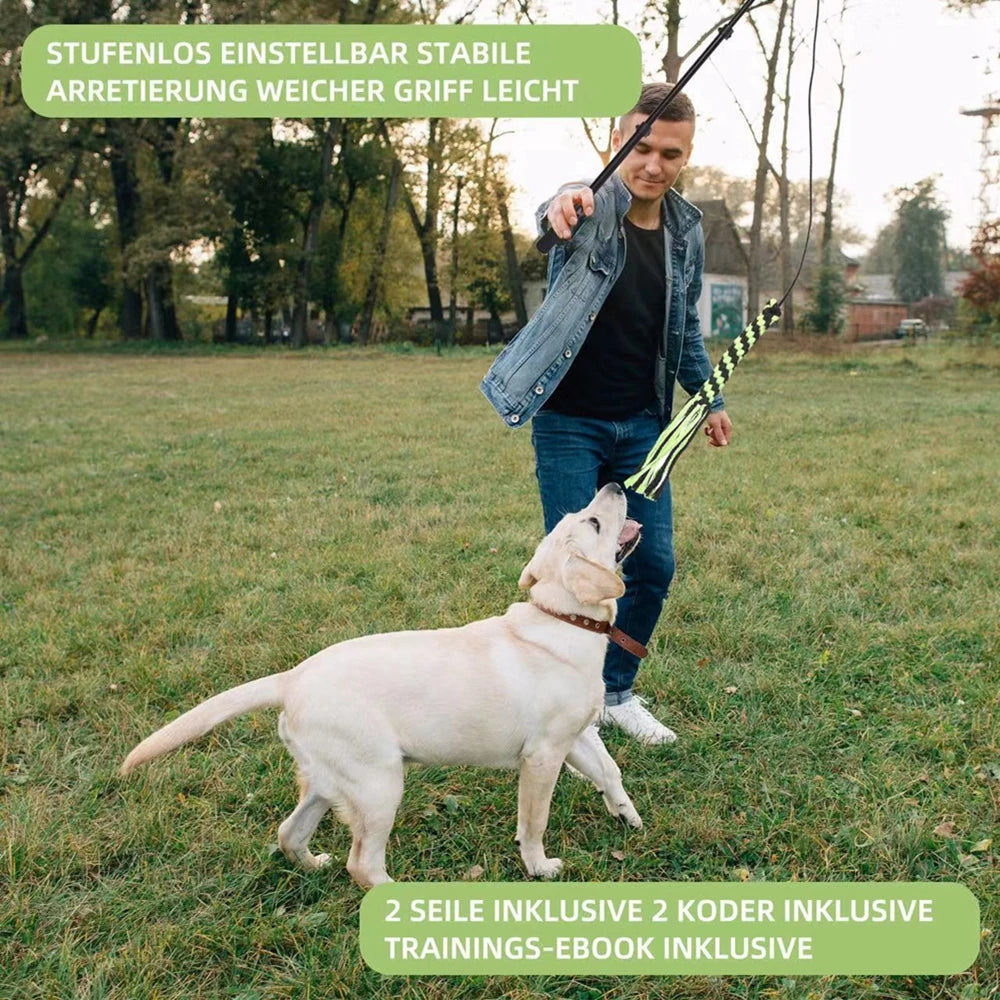 Dog Teeth Grinding Toy Bite-resistant Durable with  Plush Refill Dog Toy Retractable Pole Dog Chew Toy Interactive Pet Toys