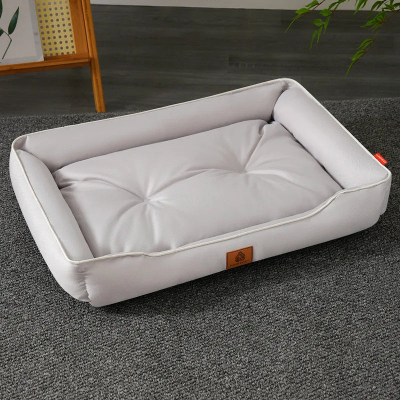 All-Season Square Dog Bed for Large Dog Mattress Bite-resistant Cat Bed Soft Thickened Dog Bed Waterproof Sofa Pet House
