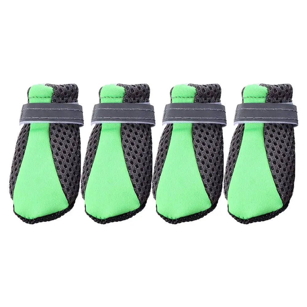 Safe Anti-slip with Reflective Stripe Hot Pavement Mesh for Poodle Yorkshire Pet Supplies Dog Shoes Pet Rain Boots Dog Boots