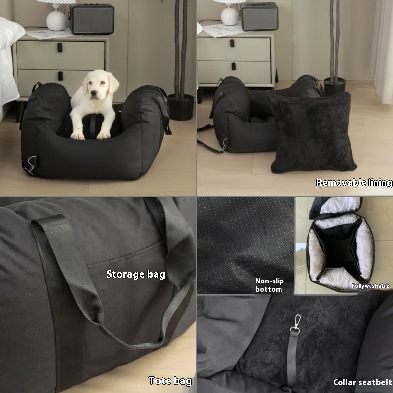 Portable Pet Car Bed Copilot Pilot Dog Safety Seat Multi Functional Dog Carriers Removable and Washable Pet Sleeper Nests