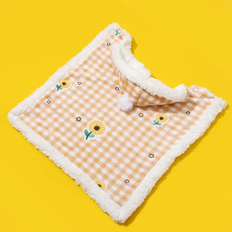 Autumn Winter Pet Dog Clothes Cloak Blanket French Bulldog Puppy Warm Windproof Jacket.