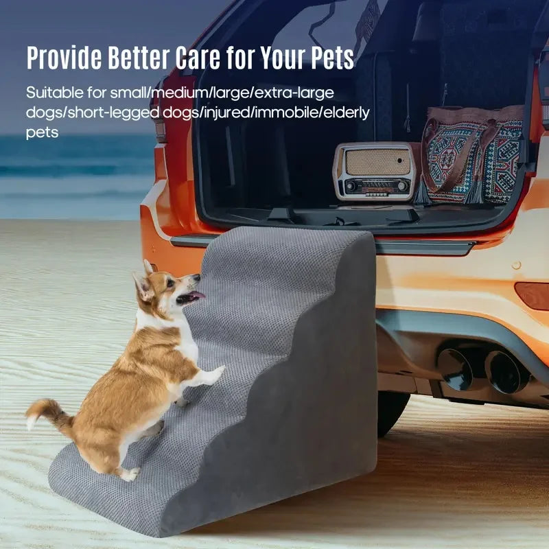 New Detachable And Washable Kennel Memory Foam Dog Sofa Stairs Pet 4-5 Steps Stairs For Small Dog Cat Ramp Ladder Pet Stairs