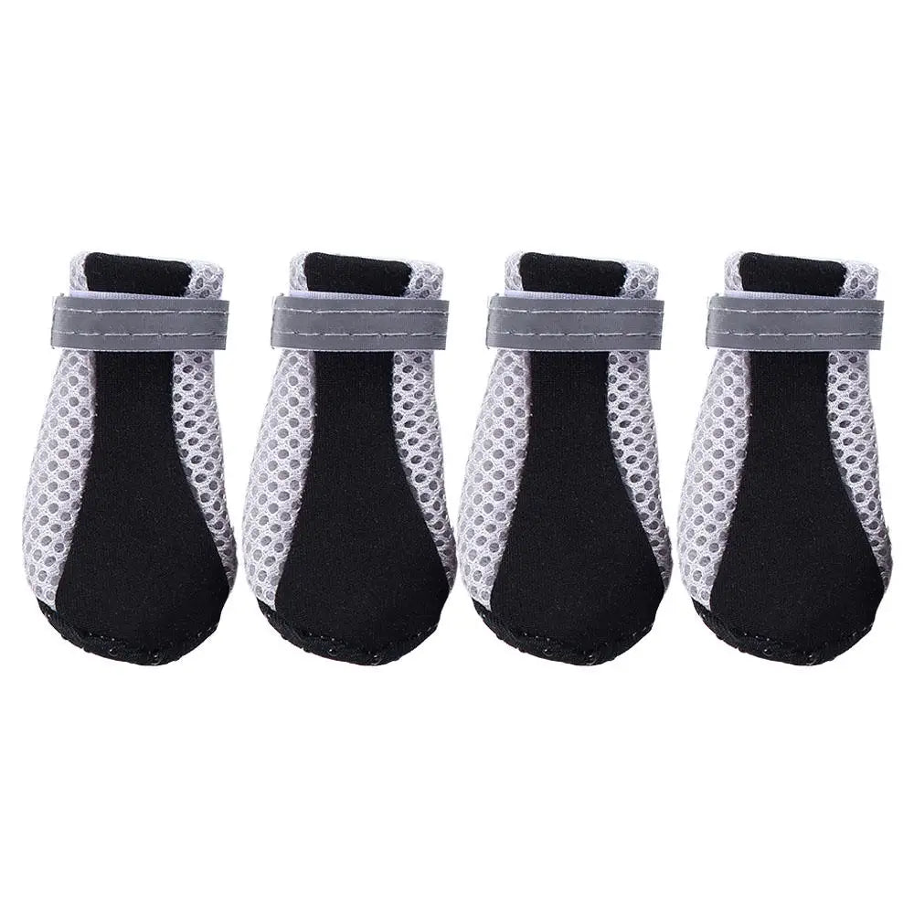Safe Anti-slip with Reflective Stripe Hot Pavement Mesh for Poodle Yorkshire Pet Supplies Dog Shoes Pet Rain Boots Dog Boots
