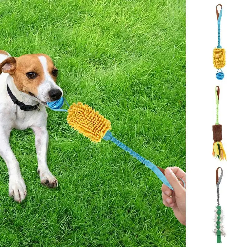 Interactive Pet Tug-of-war Elastic Pull Rope Ball Teething Toys Dog Teething Chew Toys Rope Wear-resistant
