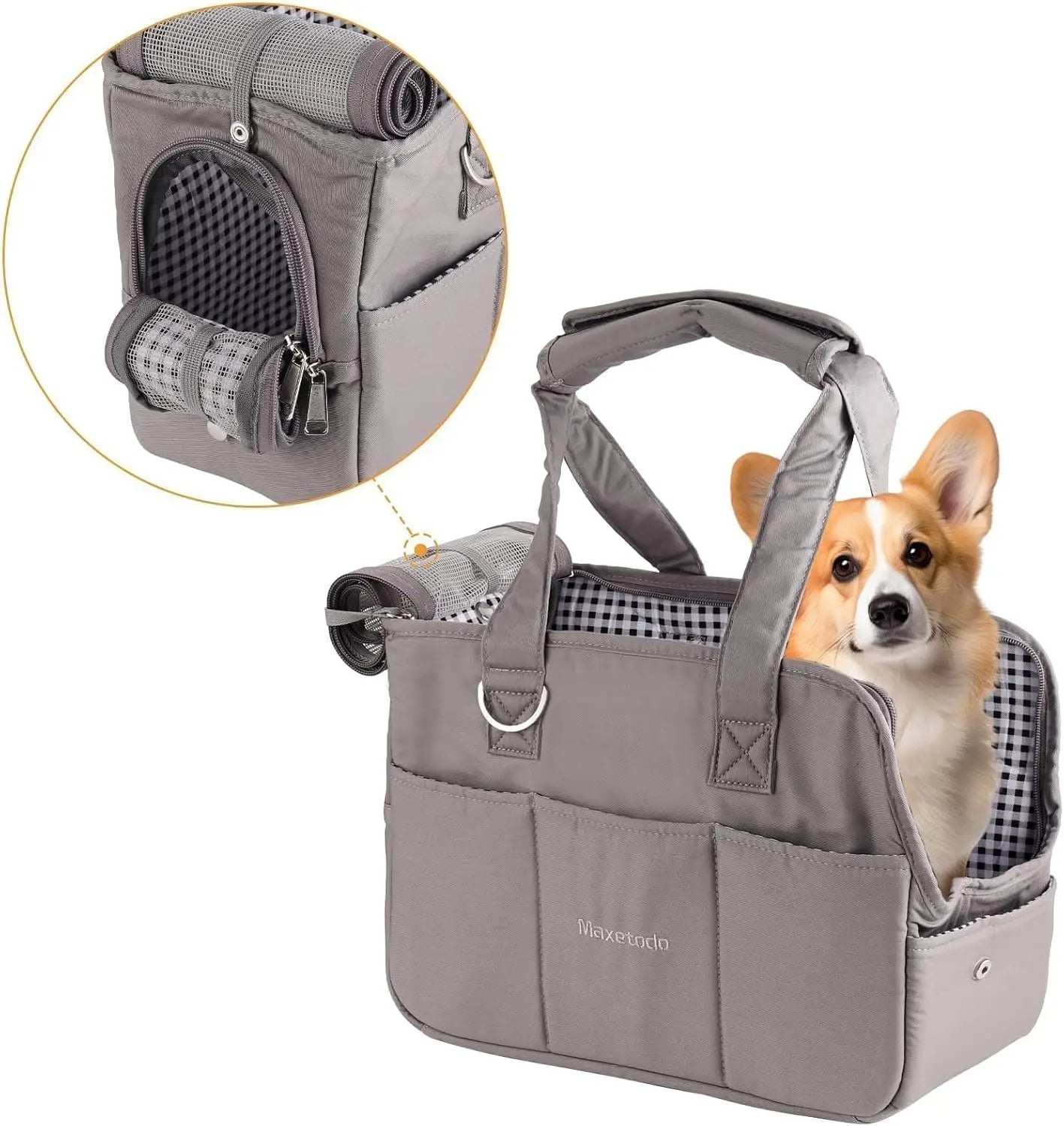 Maxetodo Borsa da Trasporto per Cani di Piccola Taglia, Borsa per Gatti per Cani di Piccola Taglia (6lb), Gatti (8lb)