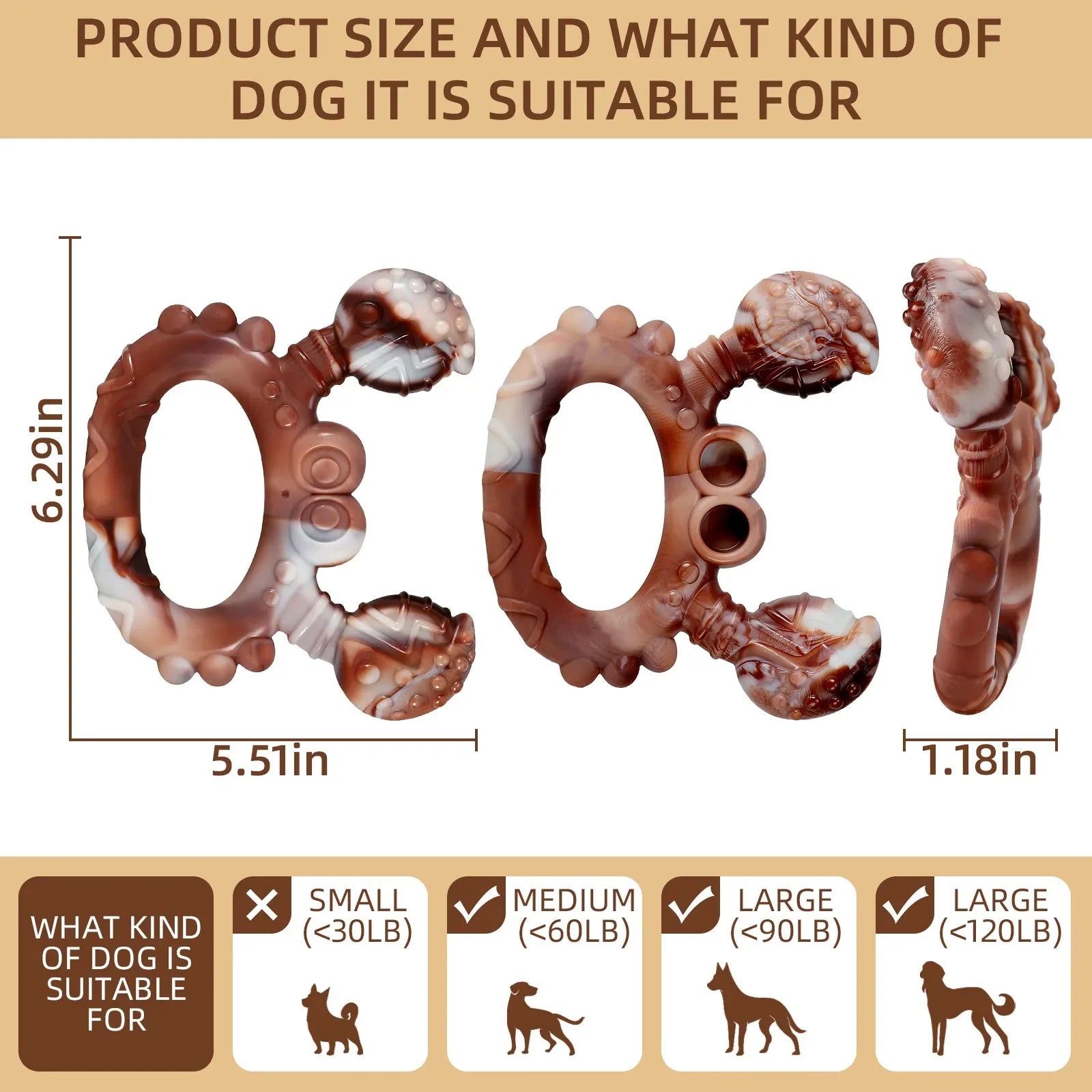 Long Lasting Beef Flavour Nylon Chew Toys Dog Molar Teeth Clean Stick Proof-Self-Entertaining Durable Interactive Boredom Relief