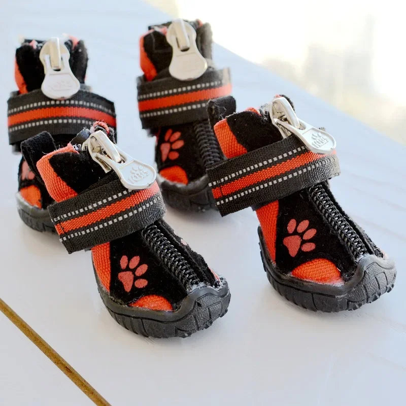 Dog Shoes Printed Dog Paw Soft Windproof Non-Slip Cotton Shoes For Medium To Large Dogs Plus Size Spring Autumn