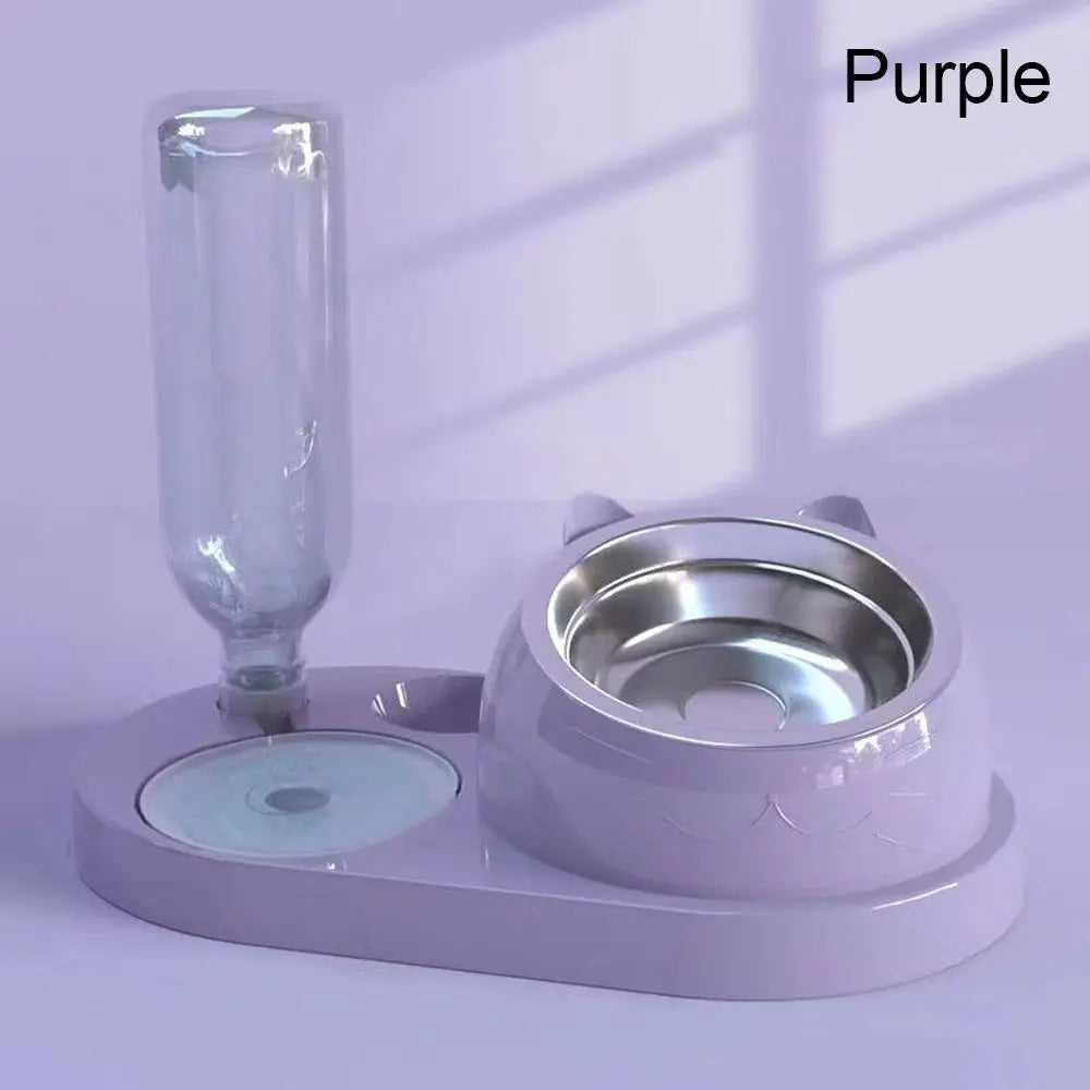 Food Container with Waterer Pet Waterer Feeder 2-in-1