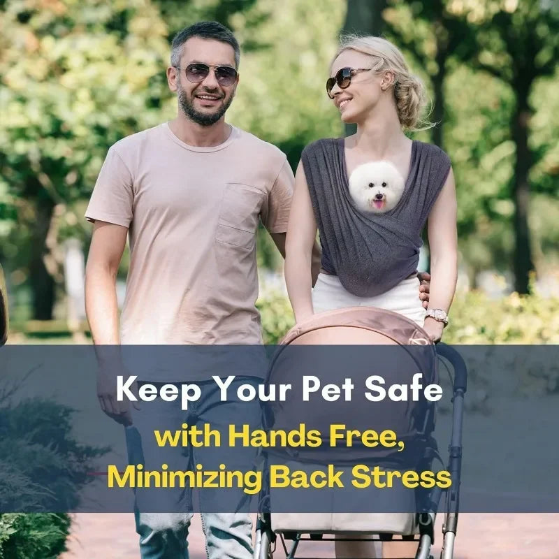 Dog Carrier for Small Dogs Front Facing Dog Carrier Sling Hands Free Cat Sling Size Adjustable Soft Cotton