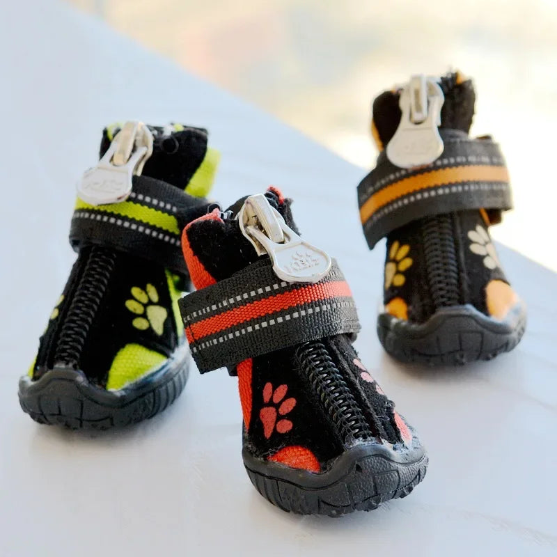 Dog Shoes Printed Dog Paw Soft Windproof Non-Slip Cotton Shoes For Medium To Large Dogs Plus Size Spring Autumn